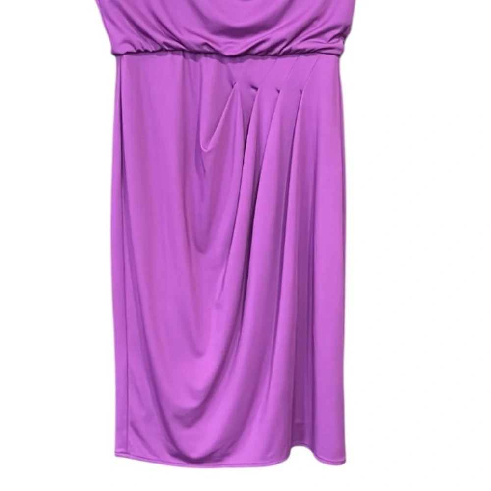 Vince Camuto Side Drape Cocktail Dress Purple Size 4 - Picture 3 of 11